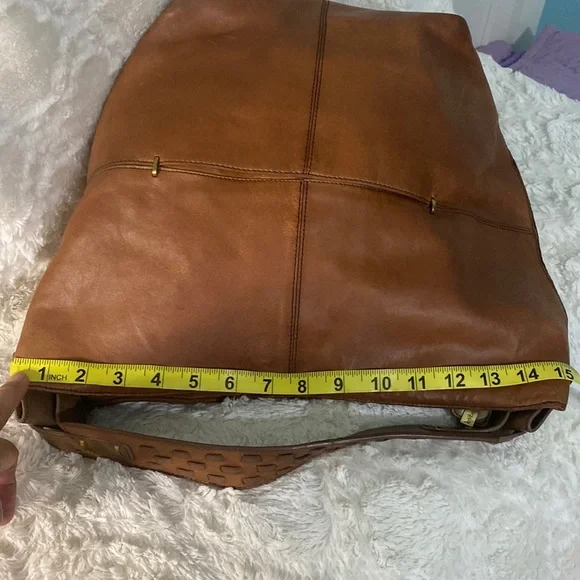 KOOBA  Large Brown Leather Tote bag with wide woven strap handle - Picture 15 of 16